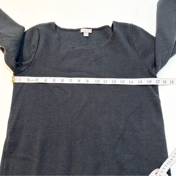 J. Jill Black Sweater Knit Dress Wool Blend Knee Length Size S - Picture 11 of 12